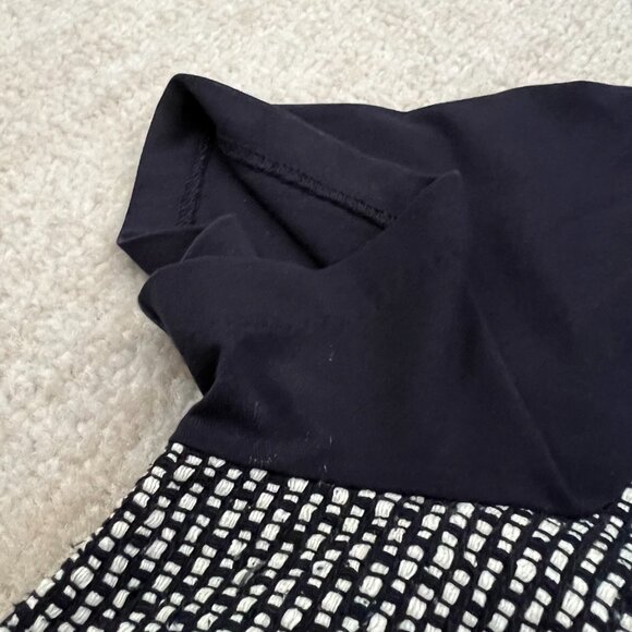 J. Crew Silk Cotton Tweed Front Short Sleeve Blouse Top L - Picture 8 of 11